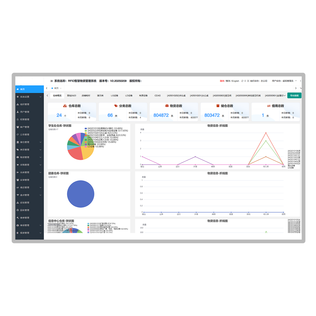 RFID智慧物资仓储平台管理系统